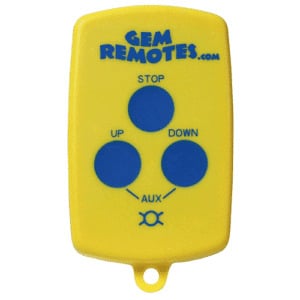 GEM 3-button transmitter for boat lift remote control system with wireless operation and easy functionality