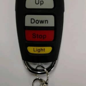 TEC remote transmitter for boat lift systems with wireless control and compact handheld operation